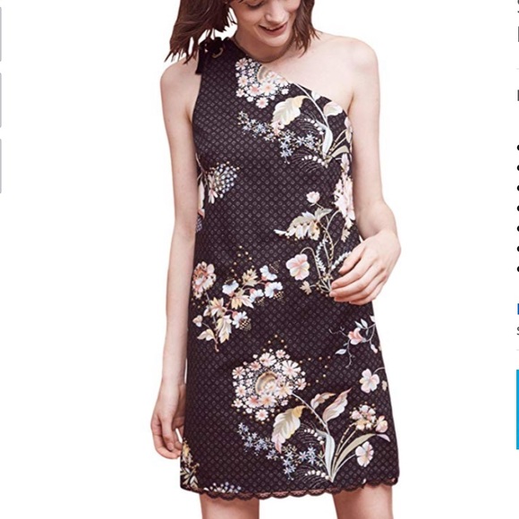 NWT ANTHROPOLOGIE Maeve Ashbury One shoulder Dress - Picture 6 of 12